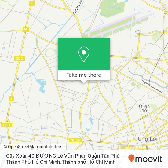 Bản đồ Cây Xoài, 40 ĐƯỜNG Lê Văn Phan Quận Tân Phú, Thành Phố Hồ Chí Minh