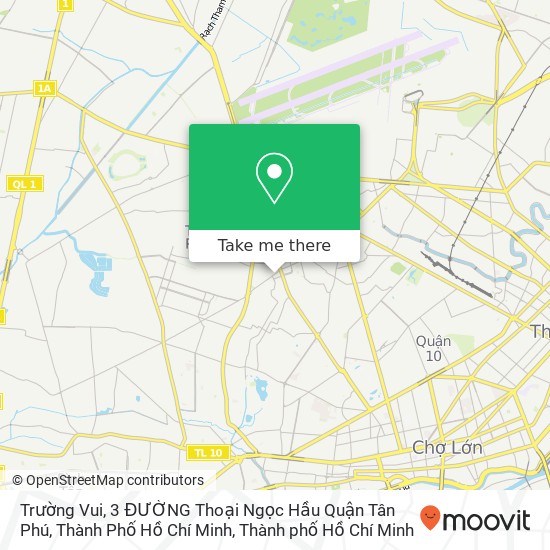 Bản đồ Trường Vui, 3 ĐƯỜNG Thoại Ngọc Hầu Quận Tân Phú, Thành Phố Hồ Chí Minh