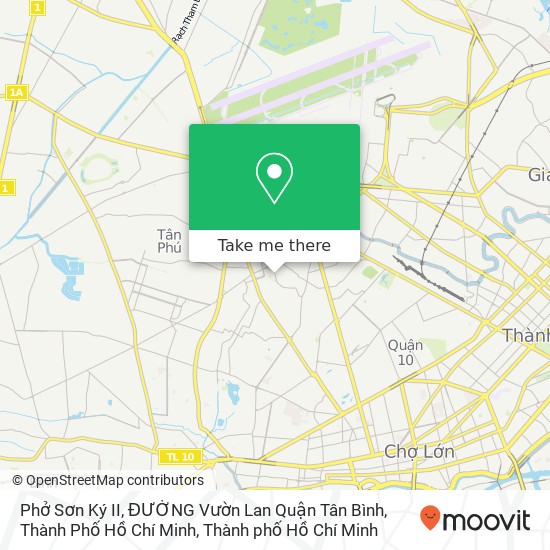 Bản đồ Phở Sơn Ký II, ĐƯỜNG Vườn Lan Quận Tân Bình, Thành Phố Hồ Chí Minh