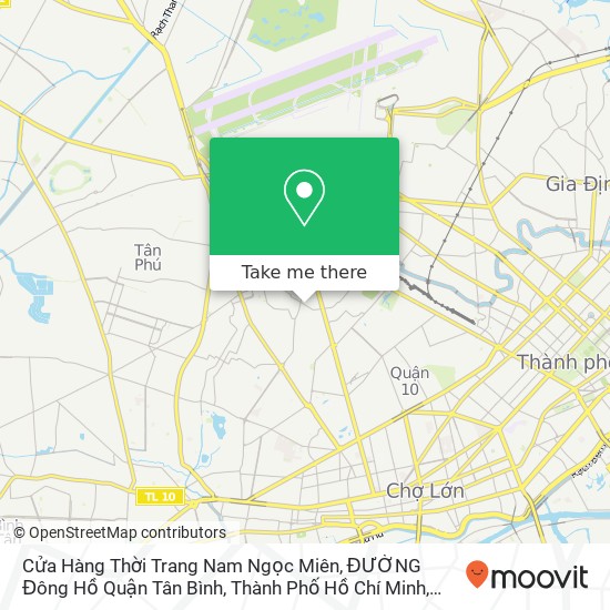 Bản đồ Cửa Hàng Thời Trang Nam Ngọc Miên, ĐƯỜNG Đông Hồ Quận Tân Bình, Thành Phố Hồ Chí Minh