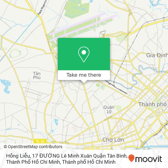 Bản đồ Hồng Liễu, 17 ĐƯỜNG Lê Minh Xuân Quận Tân Bình, Thành Phố Hồ Chí Minh