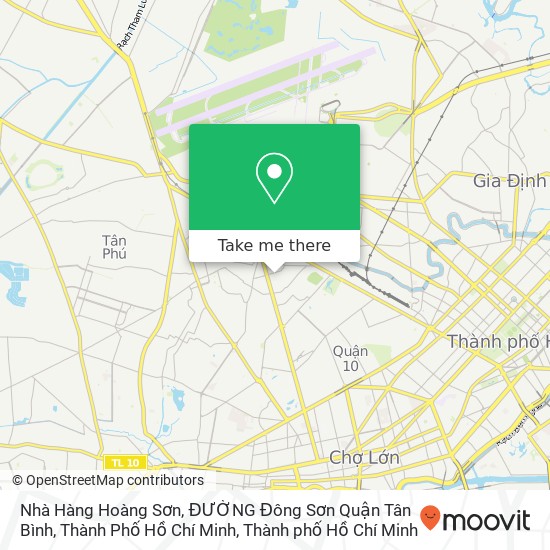 Bản đồ Nhà Hàng Hoàng Sơn, ĐƯỜNG Đông Sơn Quận Tân Bình, Thành Phố Hồ Chí Minh
