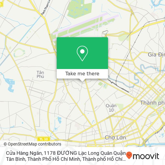 Bản đồ Cửa Hàng Ngân, 1178 ĐƯỜNG Lạc Long Quân Quận Tân Bình, Thành Phố Hồ Chí Minh