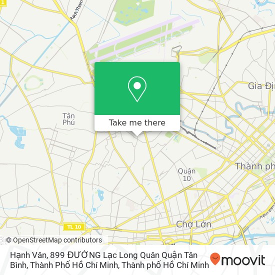 Bản đồ Hạnh Vân, 899 ĐƯỜNG Lạc Long Quân Quận Tân Bình, Thành Phố Hồ Chí Minh