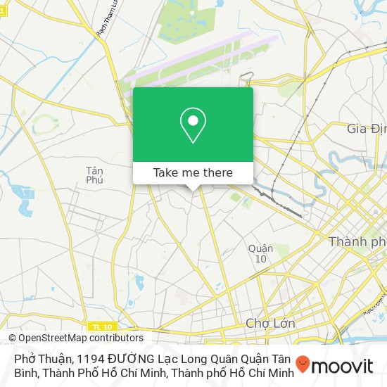 Bản đồ Phở Thuận, 1194 ĐƯỜNG Lạc Long Quân Quận Tân Bình, Thành Phố Hồ Chí Minh