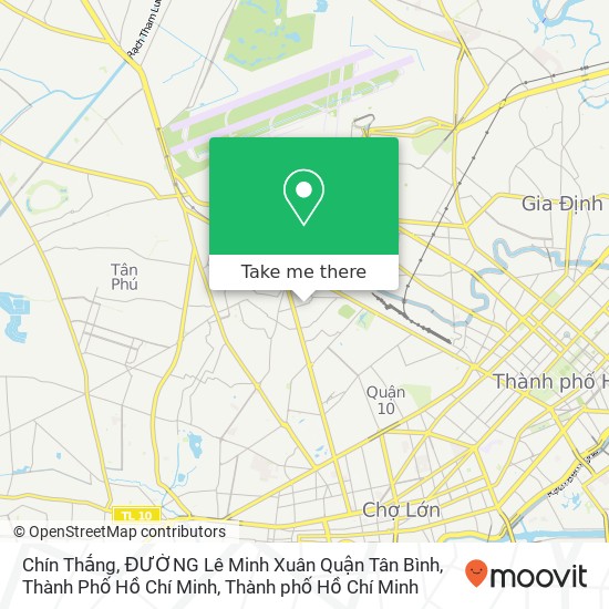 Bản đồ Chín Thắng, ĐƯỜNG Lê Minh Xuân Quận Tân Bình, Thành Phố Hồ Chí Minh