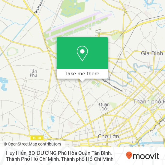 Bản đồ Huy Hiền, 8Q ĐƯỜNG Phú Hòa Quận Tân Bình, Thành Phố Hồ Chí Minh