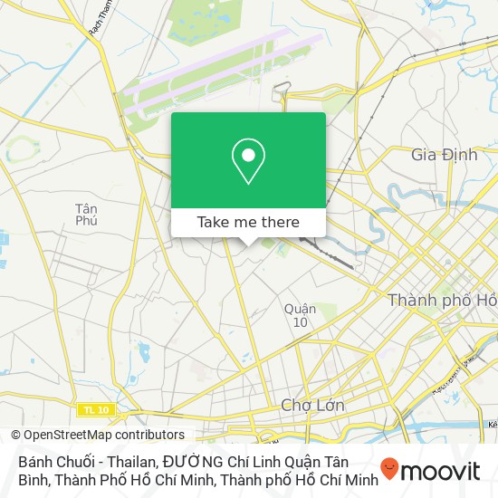Bản đồ Bánh Chuối - Thailan, ĐƯỜNG Chí Linh Quận Tân Bình, Thành Phố Hồ Chí Minh
