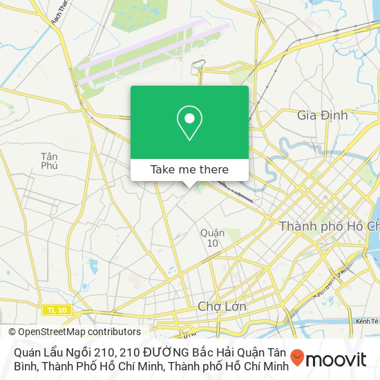 Bản đồ Quán Lẩu Ngồi 210, 210 ĐƯỜNG Bắc Hải Quận Tân Bình, Thành Phố Hồ Chí Minh