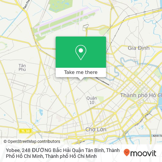 Bản đồ Yobee, 248 ĐƯỜNG Bắc Hải Quận Tân Bình, Thành Phố Hồ Chí Minh