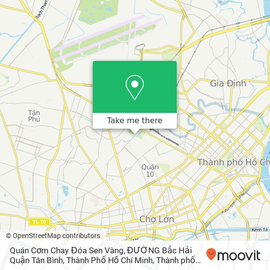 Bản đồ Quán Cơm Chay Đóa Sen Vàng, ĐƯỜNG Bắc Hải Quận Tân Bình, Thành Phố Hồ Chí Minh