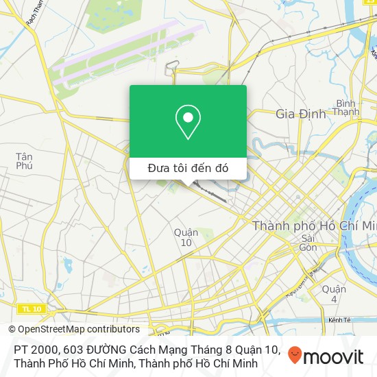 Bản đồ PT 2000, 603 ĐƯỜNG Cách Mạng Tháng 8 Quận 10, Thành Phố Hồ Chí Minh