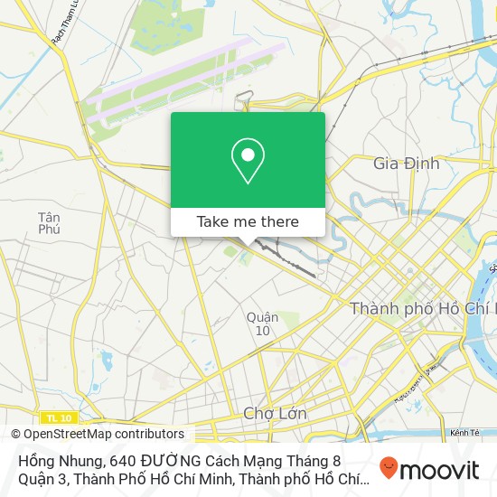 Bản đồ Hồng Nhung, 640 ĐƯỜNG Cách Mạng Tháng 8 Quận 3, Thành Phố Hồ Chí Minh