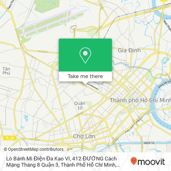 Bản đồ Lò Bánh Mì Điện Đa Kao VI, 412 ĐƯỜNG Cách Mạng Tháng 8 Quận 3, Thành Phố Hồ Chí Minh