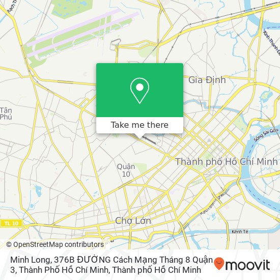 Bản đồ Minh Long, 376B ĐƯỜNG Cách Mạng Tháng 8 Quận 3, Thành Phố Hồ Chí Minh