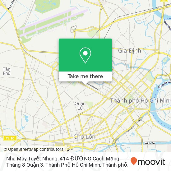 Bản đồ Nhà May Tuyết Nhung, 414 ĐƯỜNG Cách Mạng Tháng 8 Quận 3, Thành Phố Hồ Chí Minh