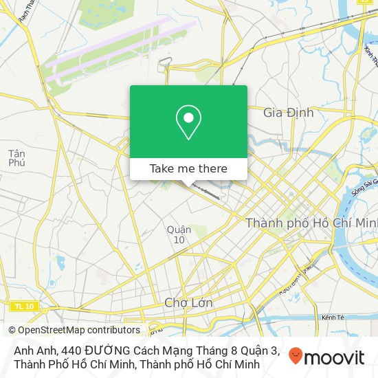 Bản đồ Anh Anh, 440 ĐƯỜNG Cách Mạng Tháng 8 Quận 3, Thành Phố Hồ Chí Minh