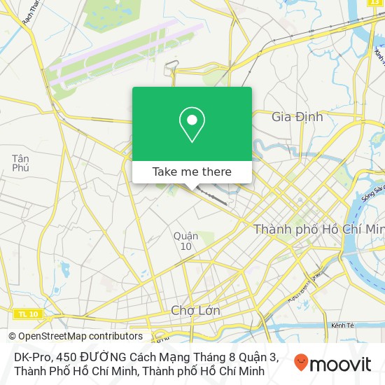Bản đồ DK-Pro, 450 ĐƯỜNG Cách Mạng Tháng 8 Quận 3, Thành Phố Hồ Chí Minh