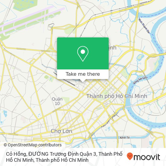 Bản đồ Cỏ Hồng, ĐƯỜNG Trương Định Quận 3, Thành Phố Hồ Chí Minh