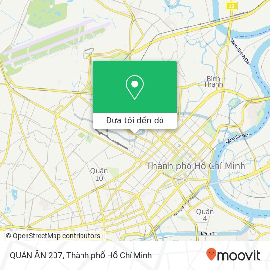 Bản đồ QUÁN ĂN 207, ĐƯỜNG Lê Văn Sỹ Quận 3, Thành Phố Hồ Chí Minh