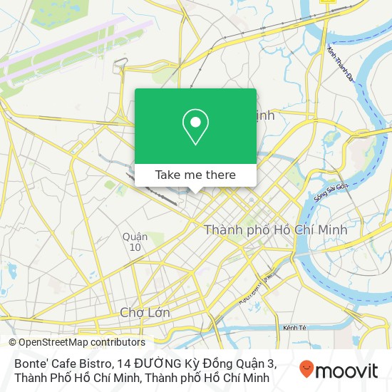 Bản đồ Bonte' Cafe Bistro, 14 ĐƯỜNG Kỳ Đồng Quận 3, Thành Phố Hồ Chí Minh