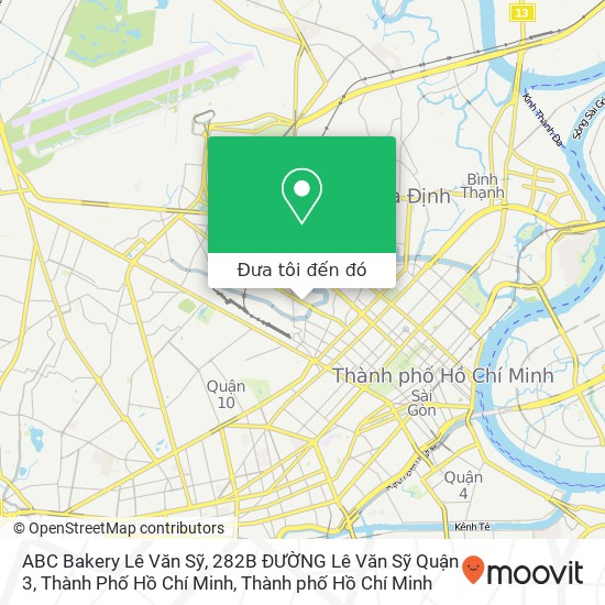 Bản đồ ABC Bakery Lê Văn Sỹ, 282B ĐƯỜNG Lê Văn Sỹ Quận 3, Thành Phố Hồ Chí Minh