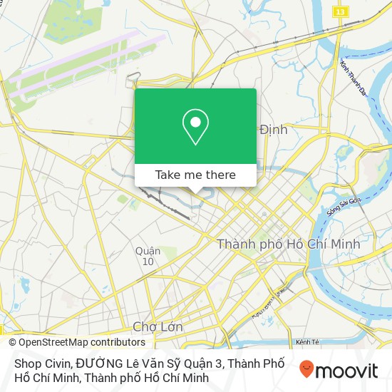 Bản đồ Shop Civin, ĐƯỜNG Lê Văn Sỹ Quận 3, Thành Phố Hồ Chí Minh