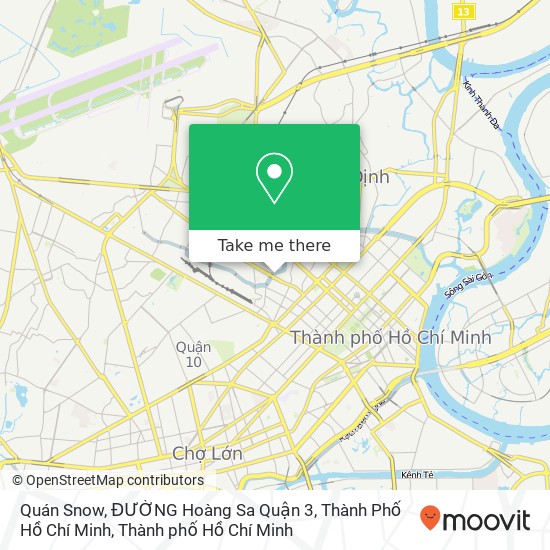 Bản đồ Quán Snow, ĐƯỜNG Hoàng Sa Quận 3, Thành Phố Hồ Chí Minh