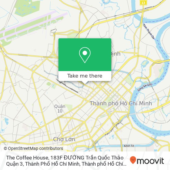 Bản đồ The Coffee House, 183F ĐƯỜNG Trần Quốc Thảo Quận 3, Thành Phố Hồ Chí Minh