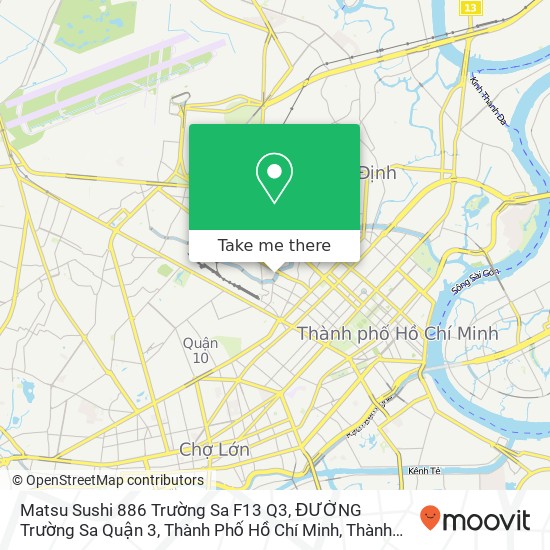 Bản đồ Matsu Sushi 886 Trường Sa F13 Q3, ĐƯỜNG Trường Sa Quận 3, Thành Phố Hồ Chí Minh