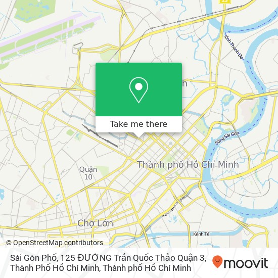 Bản đồ Sài Gòn Phố, 125 ĐƯỜNG Trần Quốc Thảo Quận 3, Thành Phố Hồ Chí Minh