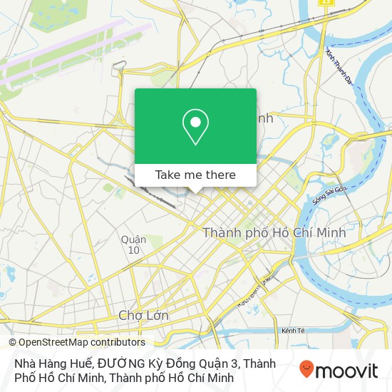 Bản đồ Nhà Hàng Huế, ĐƯỜNG Kỳ Đồng Quận 3, Thành Phố Hồ Chí Minh