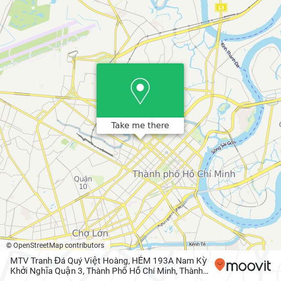Bản đồ MTV Tranh Đá Quý Việt Hoàng, HẺM 193A Nam Kỳ Khởi Nghĩa Quận 3, Thành Phố Hồ Chí Minh