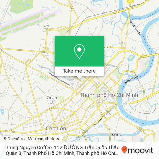 Bản đồ Trung Nguyen Coffee, 112 ĐƯỜNG Trần Quốc Thảo Quận 3, Thành Phố Hồ Chí Minh