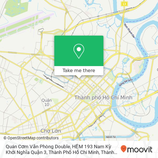 Bản đồ Quán Cơm Văn Phòng Double, HẺM 193 Nam Kỳ Khởi Nghĩa Quận 3, Thành Phố Hồ Chí Minh