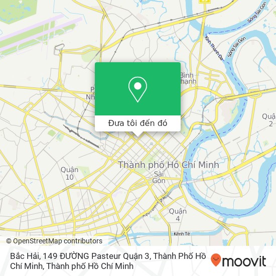 Bản đồ Bắc Hải, 149 ĐƯỜNG Pasteur Quận 3, Thành Phố Hồ Chí Minh