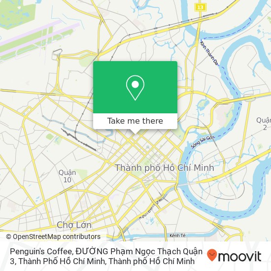 Bản đồ Penguin's Coffee, ĐƯỜNG Phạm Ngọc Thạch Quận 3, Thành Phố Hồ Chí Minh