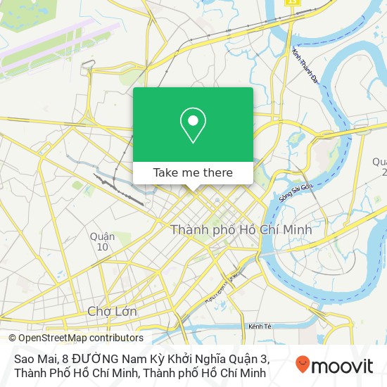 Bản đồ Sao Mai, 8 ĐƯỜNG Nam Kỳ Khởi Nghĩa Quận 3, Thành Phố Hồ Chí Minh