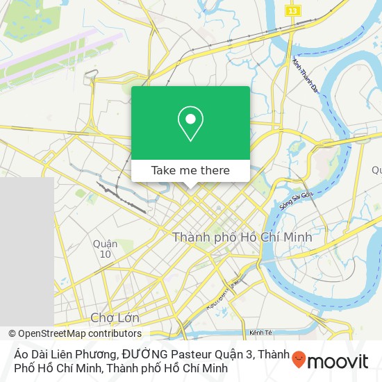 Bản đồ Áo Dài Liên Phương, ĐƯỜNG Pasteur Quận 3, Thành Phố Hồ Chí Minh
