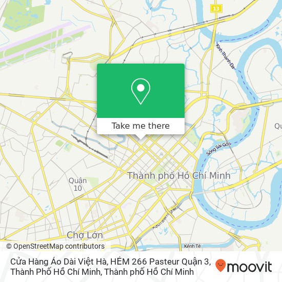 Bản đồ Cửa Hàng Áo Dài Việt Hà, HẺM 266 Pasteur Quận 3, Thành Phố Hồ Chí Minh