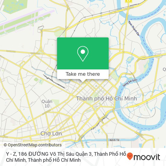 Bản đồ Y - Z, 186 ĐƯỜNG Võ Thị Sáu Quận 3, Thành Phố Hồ Chí Minh