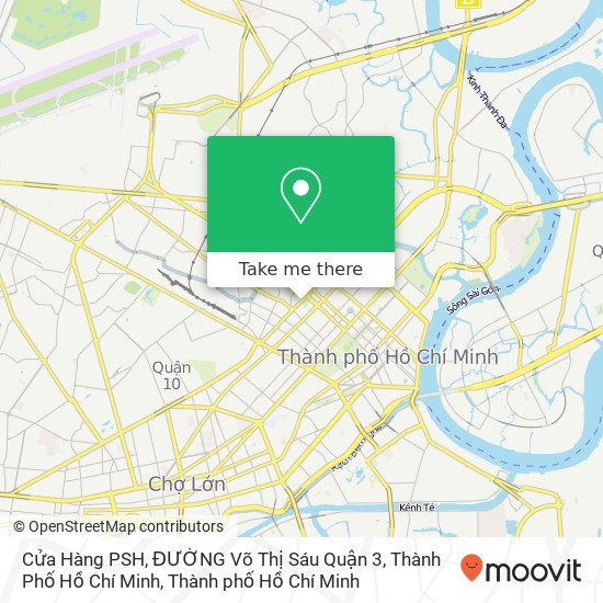 Bản đồ Cửa Hàng PSH, ĐƯỜNG Võ Thị Sáu Quận 3, Thành Phố Hồ Chí Minh