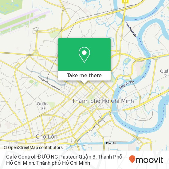 Bản đồ Café Control, ĐƯỜNG Pasteur Quận 3, Thành Phố Hồ Chí Minh