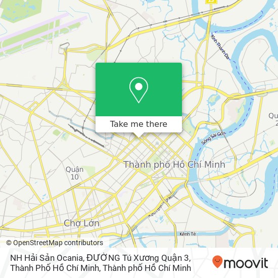 Bản đồ NH Hải Sản Ocania, ĐƯỜNG Tú Xương Quận 3, Thành Phố Hồ Chí Minh