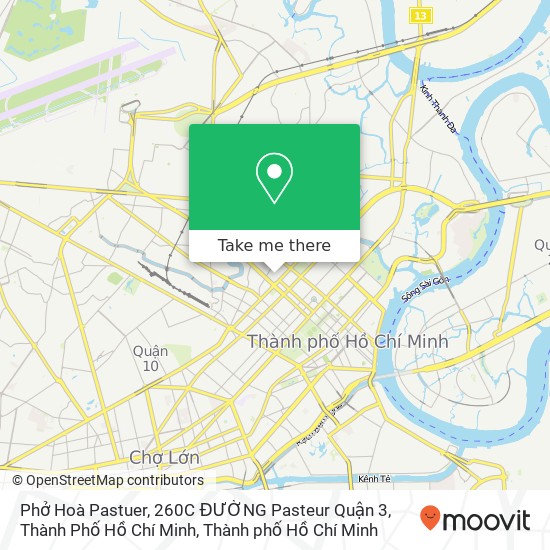 Bản đồ Phở Hoà Pastuer, 260C ĐƯỜNG Pasteur Quận 3, Thành Phố Hồ Chí Minh