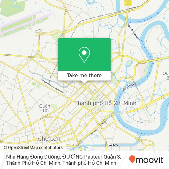 Bản đồ Nhà Hàng Đông Dương, ĐƯỜNG Pasteur Quận 3, Thành Phố Hồ Chí Minh