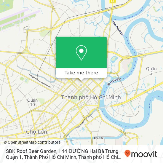 Bản đồ SBK Roof Beer Garden, 144 ĐƯỜNG Hai Bà Trưng Quận 1, Thành Phố Hồ Chí Minh
