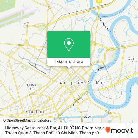 Bản đồ Hideaway Restaurant & Bar, 41 ĐƯỜNG Phạm Ngọc Thạch Quận 3, Thành Phố Hồ Chí Minh