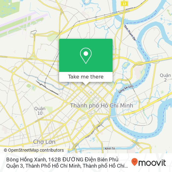 Bản đồ Bông Hồng Xanh, 162B ĐƯỜNG Điện Biên Phủ Quận 3, Thành Phố Hồ Chí Minh