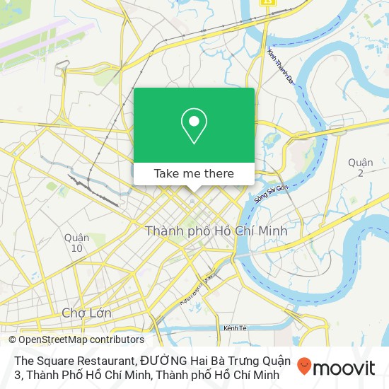 Bản đồ The Square Restaurant, ĐƯỜNG Hai Bà Trưng Quận 3, Thành Phố Hồ Chí Minh